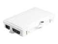 Miniatyrbild 1 av 5: Delock - Fiberoptikdistribueringsbox - IP65, lockable - väggmontering - inomhus, utomhus - vit - 2 portar