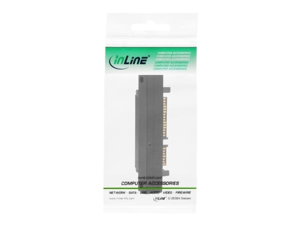 InLine SATA Adapter Stecker / Buchse - 22pol. (15+7) - abwärts gewinkelt ( 27700G )