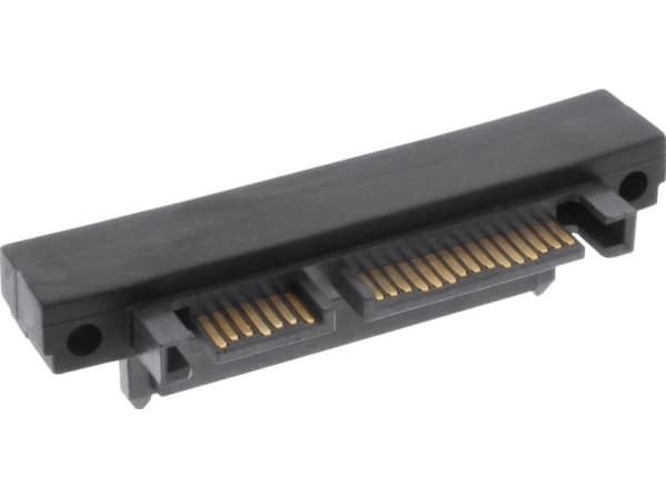 InLine SATA Adapter Stecker / Buchse - 22pol. (15+7) - abwärts gewinkelt ( 27700G )