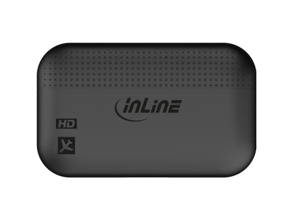 InLine 99160I, Bluetooth, 3,5 mm, A2DP, AVRCP, HFP, HSP, aptX HD, aptX LL, SBC, AAC, 20 m, Sort