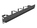 Miniatyrbilde 2 av 5: Delock - Panel for kabelhåndtering - med 5 metallkroker (2 x horisontal, 3 x vertikal) - skapmonterbar - svart - 1U - 19"
