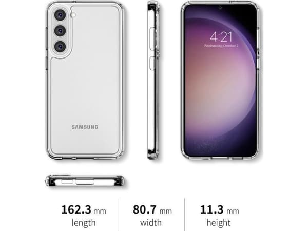 Crong Crystal Shield Cover - Samsung Galaxy S23+ Kotelo (läpinäkyvä)