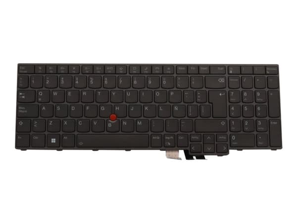 Lenovo - Erstatningstastatur for bærbar PC - med Trackpoint - bakbelysning - QWERTY - Spansk - Latin-Amerika - for ThinkPad P16 Gen 1 21D6, 21D7