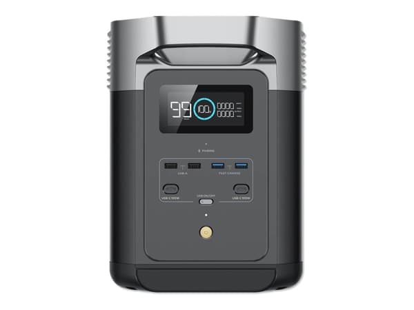 EcoFlow Delta 2 - Bærbar strømstasjon - litium-jernfosfat - 1024 Wh - Wi-Fi, Bluetooth - utgangskontakter: 13 - Europa Sort