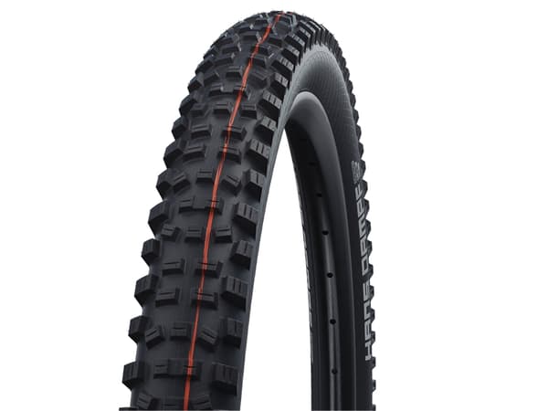 Schwalbe Hans Dampf HS 491, 29", MTB, Slanglöst Ready-däck, Vikt vulst, Off-road, Svart, Orange