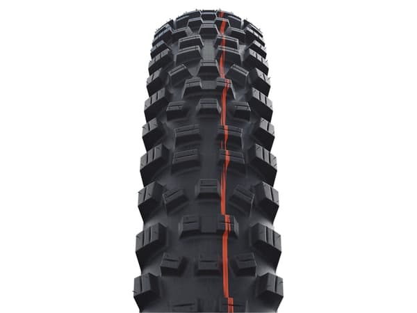Schwalbe Hans Dampf HS 491, 29", MTB, Slanglöst Ready-däck, Vikt vulst, Off-road, Svart, Orange