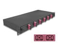 Miniatyrbilde 2 av 4: Delock - Spleiseboks for fiberoptikk - OM4, assembled - front - rackmonterbar - SC Duplex X 6 - svart - 1U - 19"
