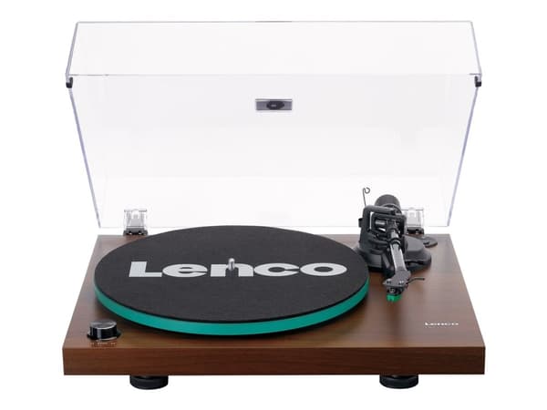 Lenco LBT-225WA, Hihnakäyttöinen levysoitin, Ohje, Ruskea, Alumiini, Puu, Lasi, 33,45 RPM