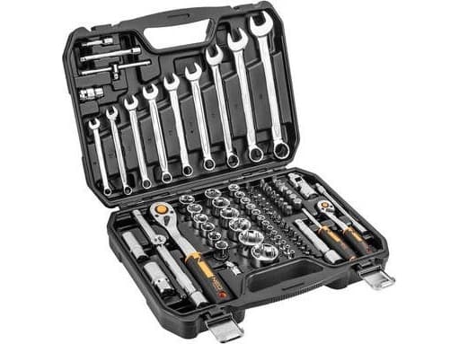 Socket wrenches 1/2", 1/4", set of 82, CrV