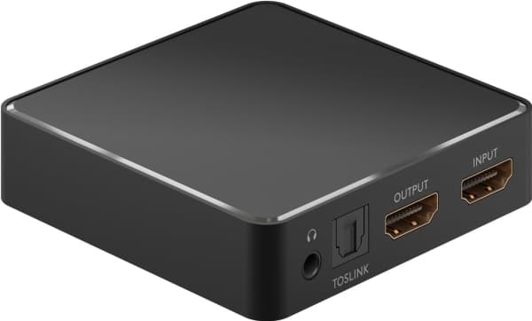 Goobay 58469, Aktiv videokonverterare, Svart, Gjuten aluminium, 3840 x 2160 pixlar, 1080i, 1080p, 2160p, 60 hz