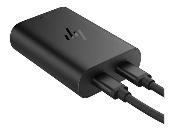 HP GaN USB-C Laptop Charger - Strømadapter - AC 115/230 V - 65 watt - utgangskontakter: 2 - Europa
