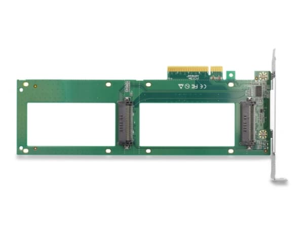 DeLOCK 90091, PCIe, U.2, PCIe 4.0, SFF-8639, Vihreä, Harmaa, Passiivinen