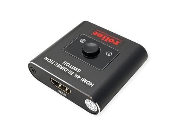 ROLINE 14.01.3573, HDMI, Plast, Sort, 60 Hz, 3840 x 2160, Status, Bryter