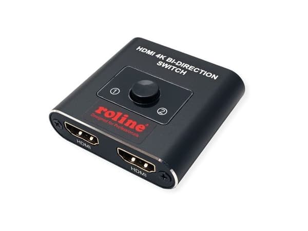 ROLINE 14.01.3573, HDMI, Plast, Sort, 60 Hz, 3840 x 2160, Status, Bryter