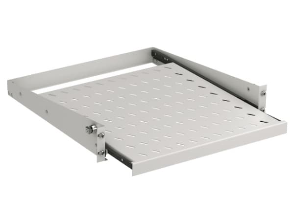 EFB Elektronik 691667TS.2B, Hylla till rackskåp, Svart, Metall, 20 kg, 2U, 482,6 mm