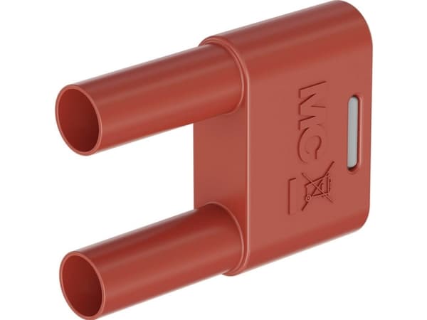 Stäubli SKS-4N-19 Forbindelsesstik Rød Stift-diameter: 4 mm Stiftafstand: 19 mm 1 stk