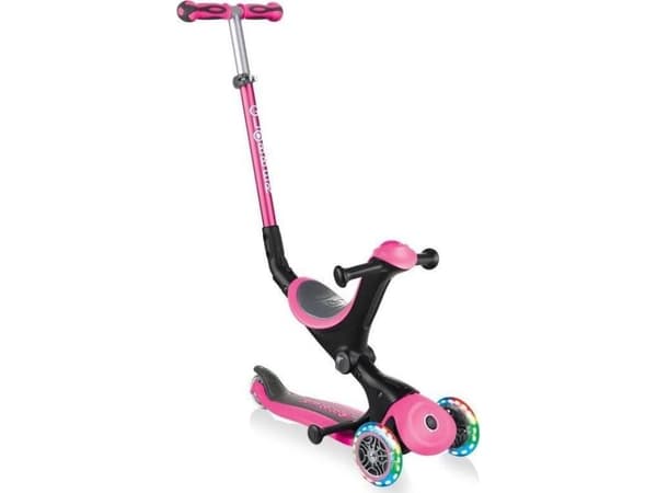 GLOBBER sparkcykel Go Up Deluxe-lampor, rosa, 646-110