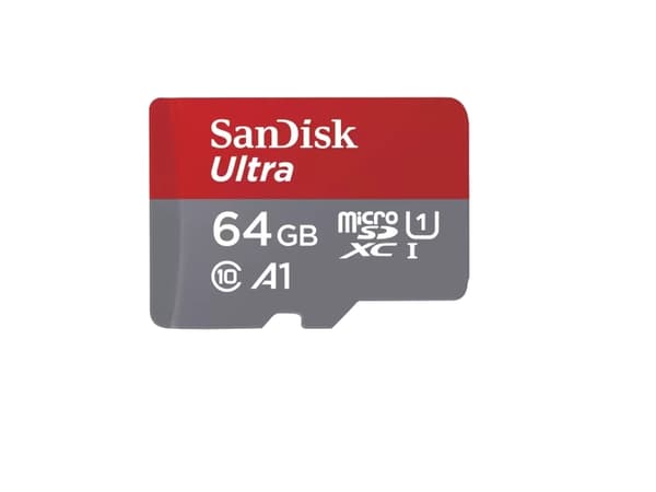 SanDisk Ultra - Flashminnekort (microSDXC til SD-adapter inkludert) - 64 GB - A1 / UHS-I U1 / Class10 - microSDXC UHS-I