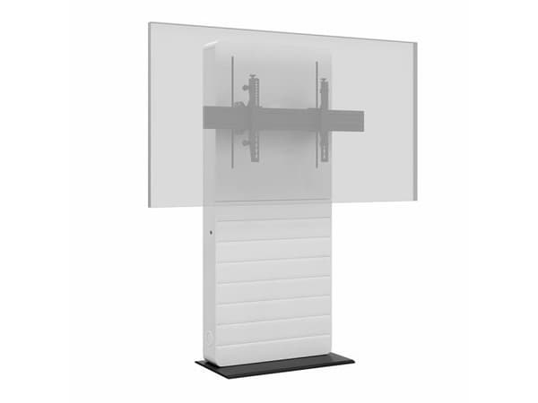 HAGOR mediamøbler 600x400mm hvit/svart 75kg/55-75''/frittstående/vippesikker