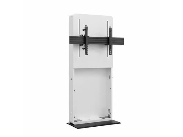 HAGOR mediamøbler 600x400mm hvit/svart 75kg/55-75''/frittstående/vippesikker