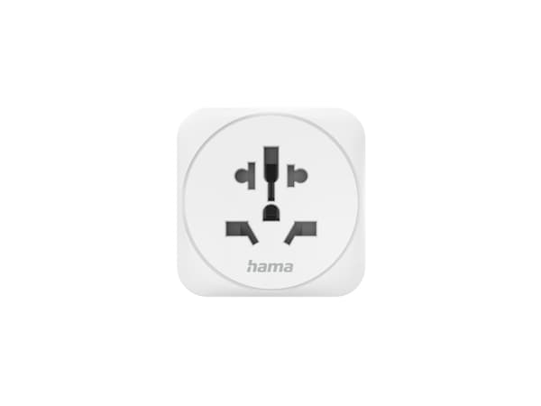 Hama 00223455, Universell, Rett, Rett, Type E (FR), Type F, Type A, Type B, Type G (UK), Type I (AU), Type J (CH), Type L (IT), 100 - 250 V