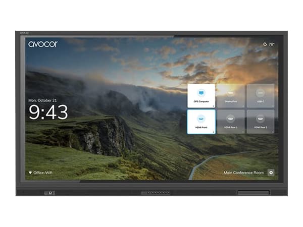 Avocor AVE-6540 - 65" Diagonalklasse E Series LED-bakgrunnsbelyst LCD-skjerm - interaktiv digital skilting - med berøringsskjerm - 4K UHD (2160p) 384