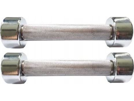 Spartan förkromade hantlar 2 x 1 kg