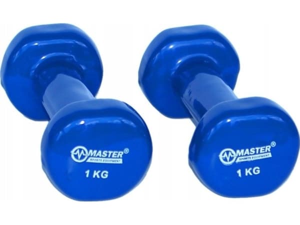 Master Dumbbells Støpejern Vinylbelagt 1kg x2
