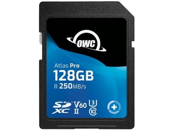 OWC Atlas Pro, 128 GB, SDXC, UHS-II, 250 MB/s, 130 MB/s, V60