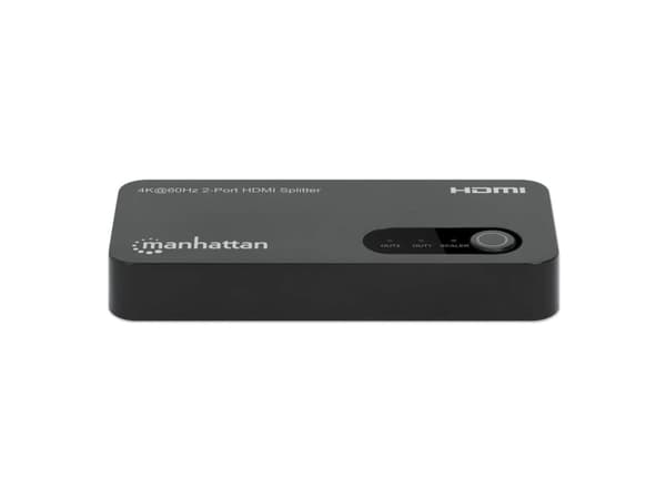 Manhattan 207614, HDMI, 2x HDMI, 3840 x 2160 pixlar, Svart, Plast, 4K Ultra HD