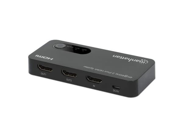 Manhattan 207614, HDMI, 2x HDMI, 3840 x 2160 pixlar, Svart, Plast, 4K Ultra HD