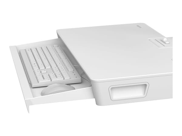 Ergotron CareFit Combo System with Worksurface - Monteringssats (vridbar arm, utdragbart tangentbordsfack med inbyggd arbetsyta, fästbas för vägg, ad