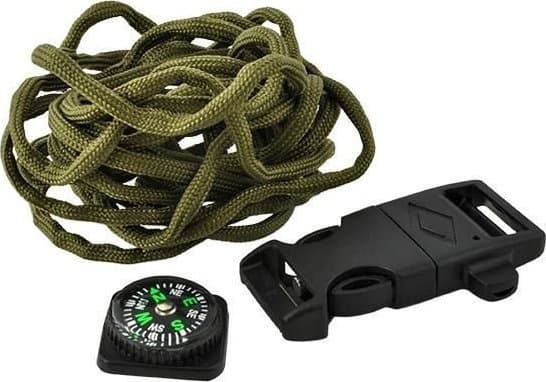 Iso Trade SURVIVAL armbånd med tilbehør - grønn