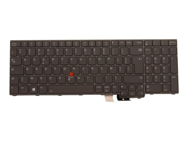 Chicony - Erstatningstastatur for bærbar PC - med Trackpoint - bakbelysning - AZERTY - Fransk - grå - FRU - for ThinkPad P16 Gen 1 21D6, 21D7