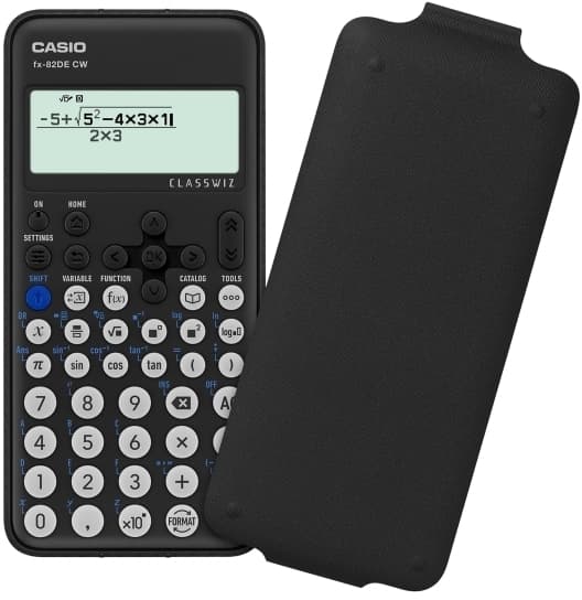 Casio FX-82DE CW, Tasku, Funktiolaskin, 12 lukua, Akku, Musta