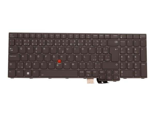 Chicony - Ersättningstangentbord för bärbar dator - med Trackpoint - bakgrundsbelyst - tjeckisk/slovakisk - grå - FRU - för ThinkPad P16 Gen 1 21D6,