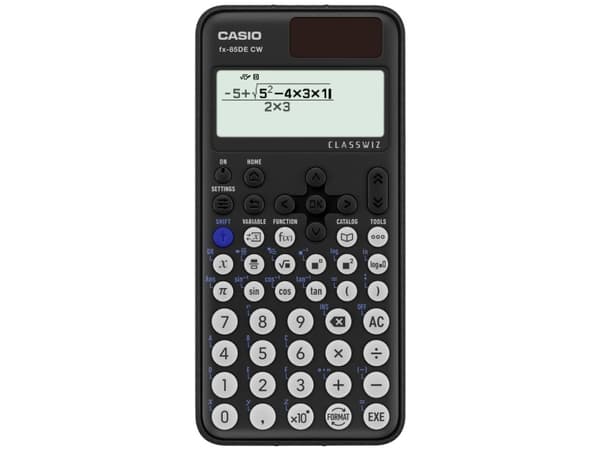 Casio FX-85DE CW, Tasku, Funktiolaskin, 12 lukua, Akku/Aurinko, Musta