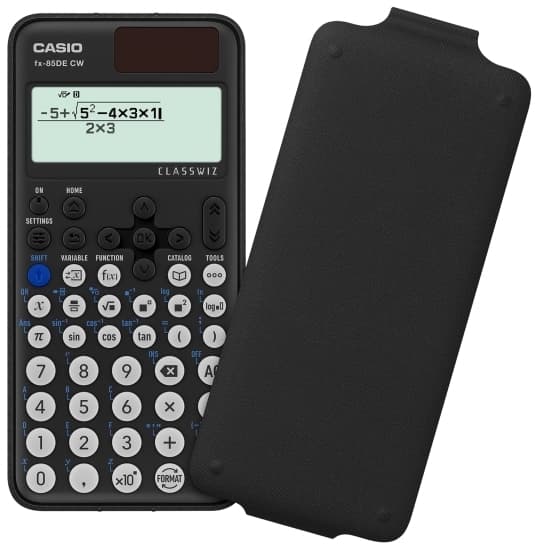 Casio FX-85DE CW, Tasku, Funktiolaskin, 12 lukua, Akku/Aurinko, Musta