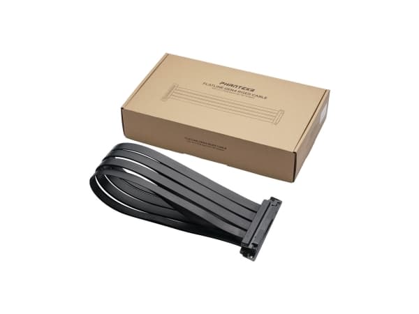 PHANTEKS PCI-E 4.0 x16 stigarbandskabel, 90 grader, 60 cm - svart (PH-CBRS4.0_FL60_BK01)