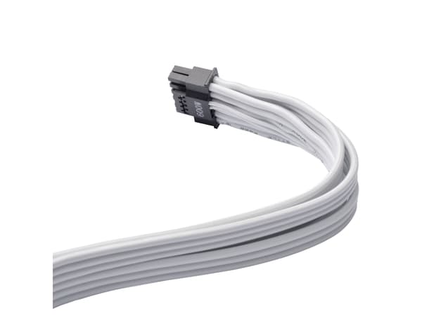 Phanteks 12VHPWR - Strømkabel - 12VHPWR (hunn) til 8-pins PCIe-strøm (hunn) - 75 cm - PCIe Gen5 - hvit