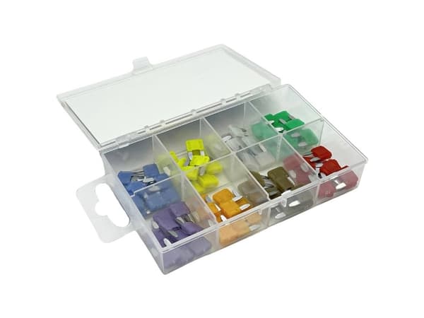 ESKA 341.750 Auton mini litteä sulake 2 A, 4 A, 5 A, 7.5 A, 10 A, 15 A, 20 A, 25 A, 30 A Violetti, oranssi, ruskea, punainen, sininen, keltainen, val