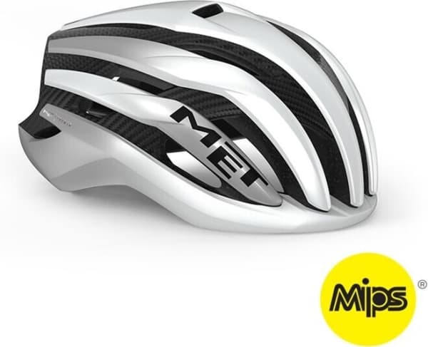 MET Trenta 3K Carbon MIPS sykkelhjelm, 56-58 cm, hvit