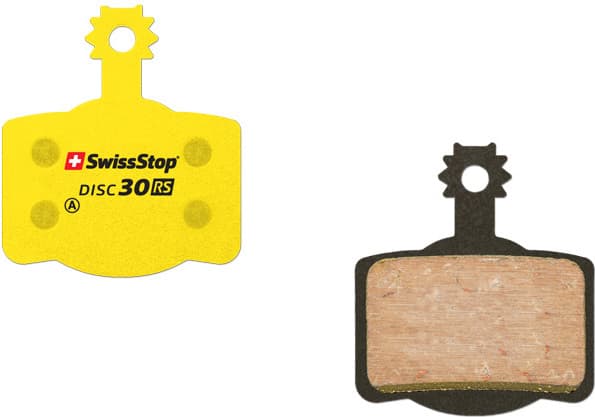 SWISSSTOP Skivebremsekloss Disc 30 RS Magura MT 2, MT 4, MT 6, MT 8, Campagnolo Road Disc Organic pad Stålplate 1 sett (2 klosser)