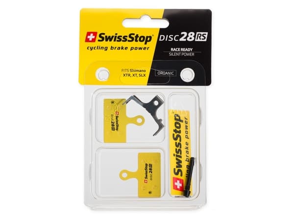 SWISSSTOP Disc brake pad Disc 28 RS Organic pad Steel plate 1 set (2 pads)