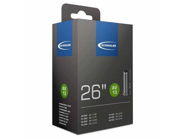 Schwalbe AV13, Schrader-venttiili, 26", 40 - 62 mm, 4 cm, Sort, 190 g