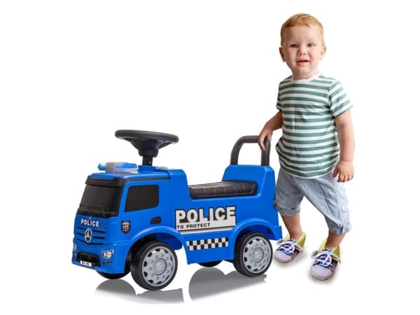 Jamara Mercedes-Benz Antos Police, 1 vuosi/vuosia, 4 renkaita, Sininen, Tarvitsee patterit