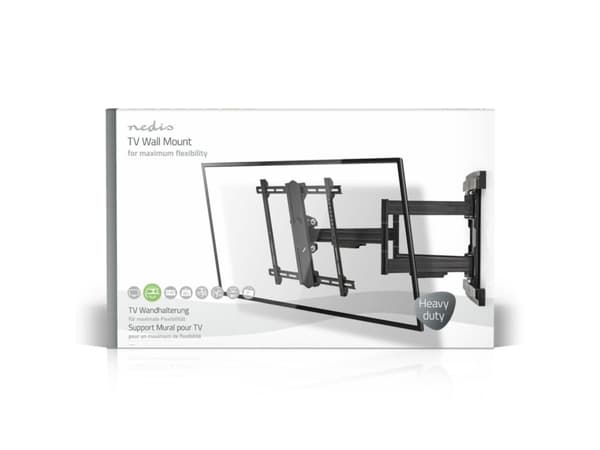 Nedis TVWM6551BK, Skruer, 70 kg, 94 cm (37"), 2,03 m (80"), 600 x 400 mm, Sort