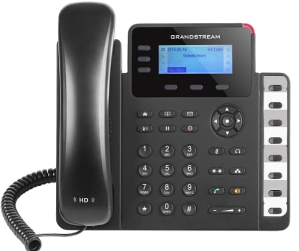 Grandstream Networks GXP1630, IP Phone, Musta, Harmaa, Johdollinen puhelin, Pöytä/Seinä, Linux, 3 linjat