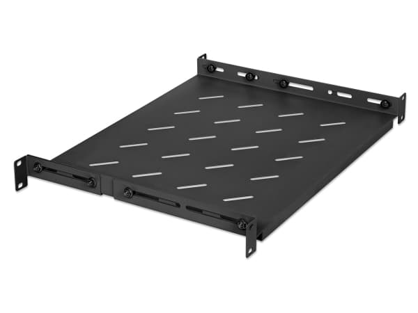 Intellinet 714082, Rackhylle, Sort, Stål, 20 kg, 1U, 48,3 cm (19")