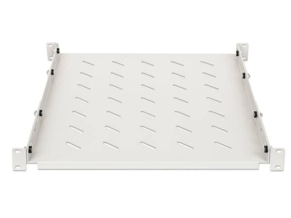 Intellinet 714099, Hylla till rackskåp, Vit, Stål, 20 kg, 1U, 48,3 cm (19")